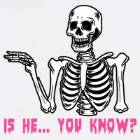 Skeleton Is He You Know Meme Women's V-Neck T-Shirt