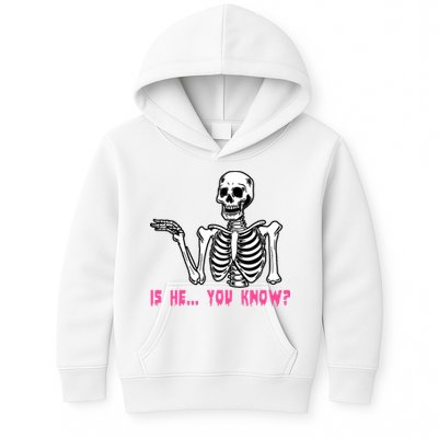 Skeleton Is He You Know Meme Kids Hoodie