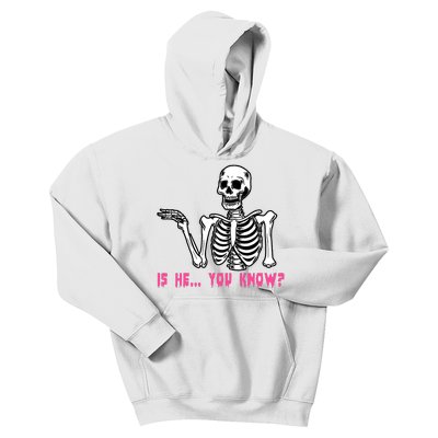 Skeleton Is He You Know Meme Kids Hoodie