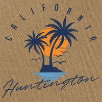 Summer In Huntington Beach Californa Cotton Canvas Backpack