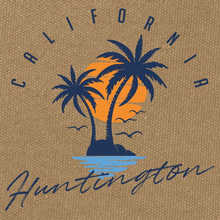 Summer In Huntington Beach Californa Cotton Canvas Backpack