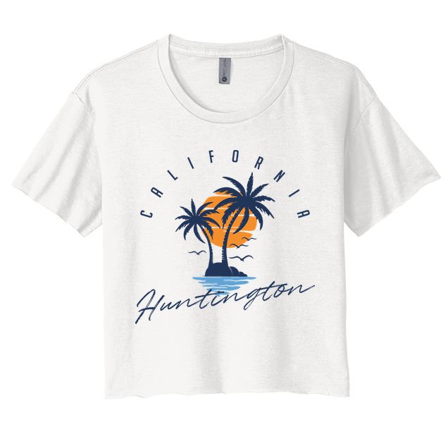 Summer In Huntington Beach Californa Crop Top