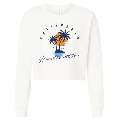 Summer In Huntington Beach Californa Cropped Pullover Crew