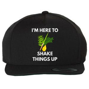 Sukkot IM Here To Shake Things Up Lulav Etrog Jewish Sukkah Wool Snapback Cap