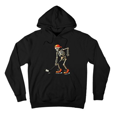 Skeleton Ice Hockey Halloween Hoodie