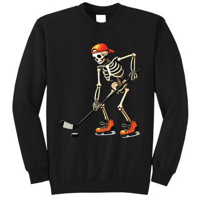 Skeleton Ice Hockey Halloween Sweatshirt