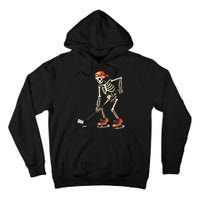 Skeleton Ice Hockey Halloween Tall Hoodie