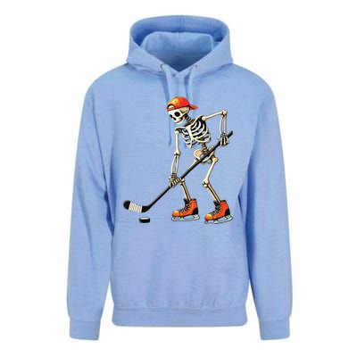 Skeleton Ice Hockey Halloween Unisex Surf Hoodie