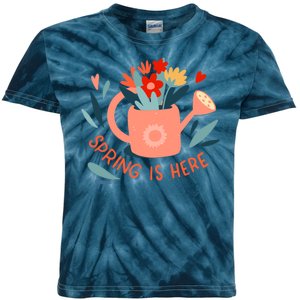 Spring Is Here Gardening Floral Kids Tie-Dye T-Shirt