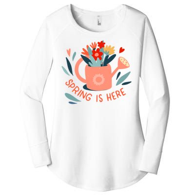 Spring Is Here Gardening Floral Women's Perfect Tri Tunic Long Sleeve Shirt