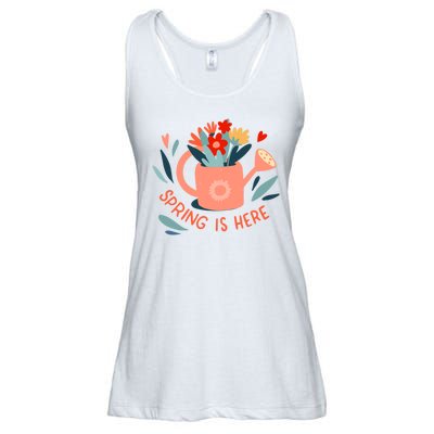 Spring Is Here Gardening Floral Ladies Essential Flowy Tank