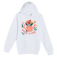 Spring Is Here Gardening Floral Premium Pullover Hoodie