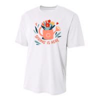 Spring Is Here Gardening Floral Youth Performance Sprint T-Shirt