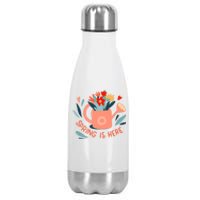 Spring Is Here Gardening Floral Stainless Steel Insulated Water Bottle