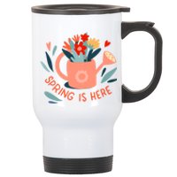 Spring Is Here Gardening Floral Stainless Steel Travel Mug