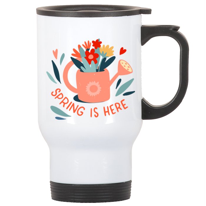 Spring Is Here Gardening Floral Stainless Steel Travel Mug