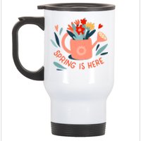 Spring Is Here Gardening Floral Stainless Steel Travel Mug