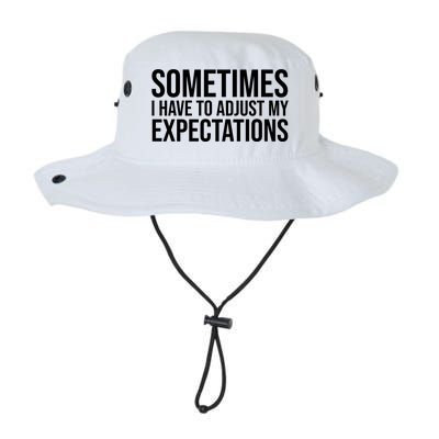 Sometimes I Have To Adjust My Expectations Funny Typography White Text Legacy Cool Fit Booney Bucket Hat