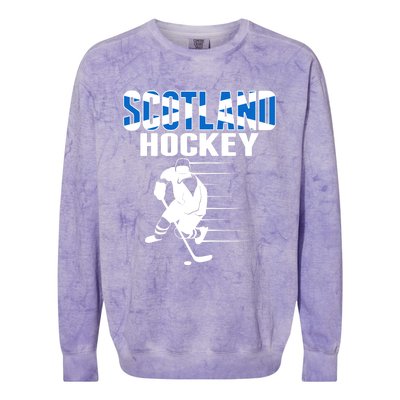 Scotland Ice Hockey Lovers Jersey Scottish Hockey Team Fans Premium Colorblast Crewneck Sweatshirt