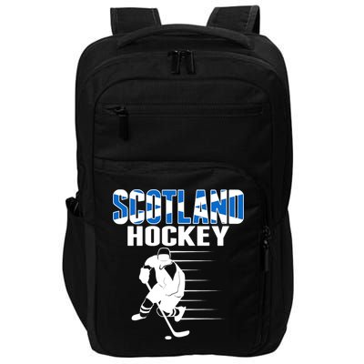 Scotland Ice Hockey Lovers Jersey Scottish Hockey Team Fans Premium Impact Tech Backpack