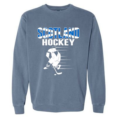 Scotland Ice Hockey Lovers Jersey Scottish Hockey Team Fans Premium Garment-Dyed Sweatshirt