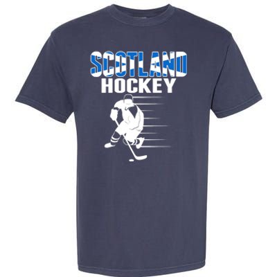 Scotland Ice Hockey Lovers Jersey Scottish Hockey Team Fans Premium Garment-Dyed Heavyweight T-Shirt