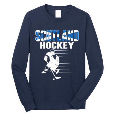 Scotland Ice Hockey Lovers Jersey Scottish Hockey Team Fans Premium Long Sleeve Shirt