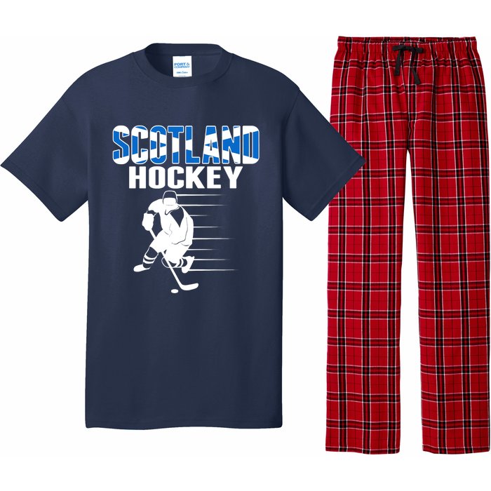 Scotland Ice Hockey Lovers Jersey Scottish Hockey Team Fans Premium Pajama Set