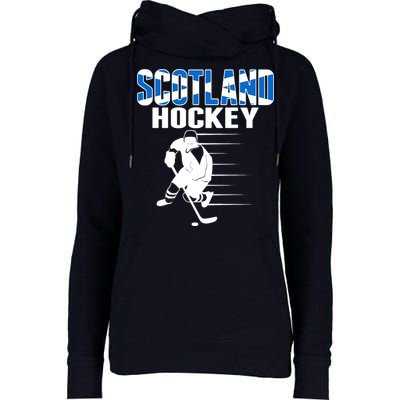 Scotland Ice Hockey Lovers Jersey Scottish Hockey Team Fans Premium Womens Funnel Neck Pullover Hood