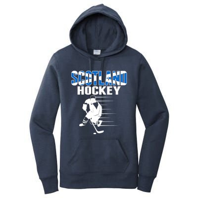 Scotland Ice Hockey Lovers Jersey Scottish Hockey Team Fans Premium Women's Pullover Hoodie