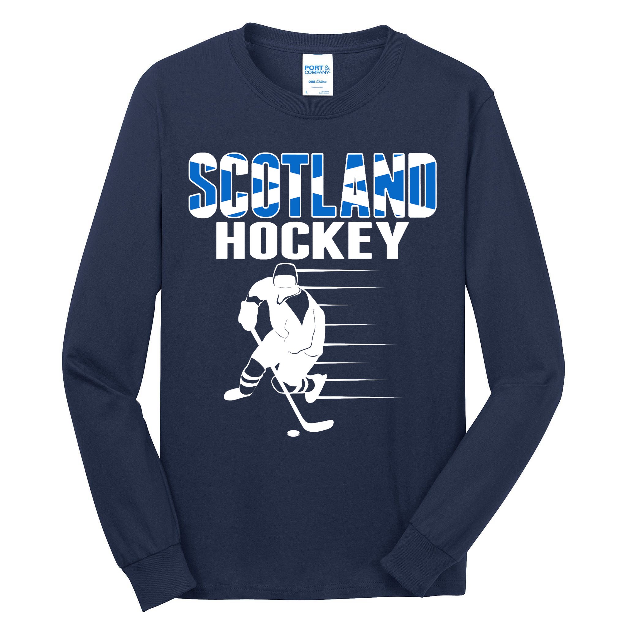 Scotland Ice Hockey Lovers Jersey Scottish Hockey Team Fans Premium Tall Long Sleeve T-Shirt