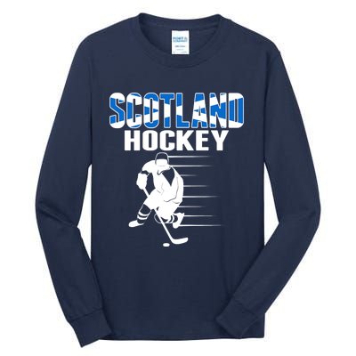 Scotland Ice Hockey Lovers Jersey Scottish Hockey Team Fans Premium Tall Long Sleeve T-Shirt