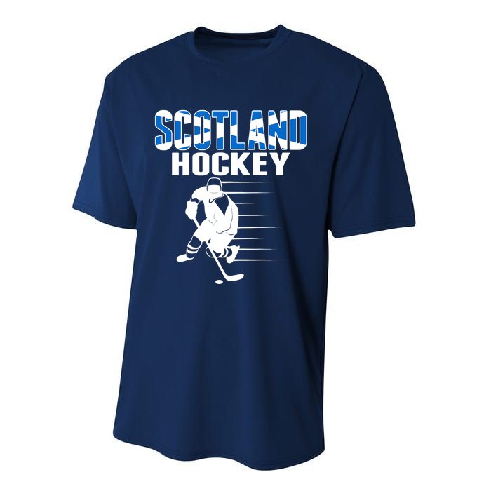 Scotland Ice Hockey Lovers Jersey Scottish Hockey Team Fans Premium Performance Sprint T-Shirt