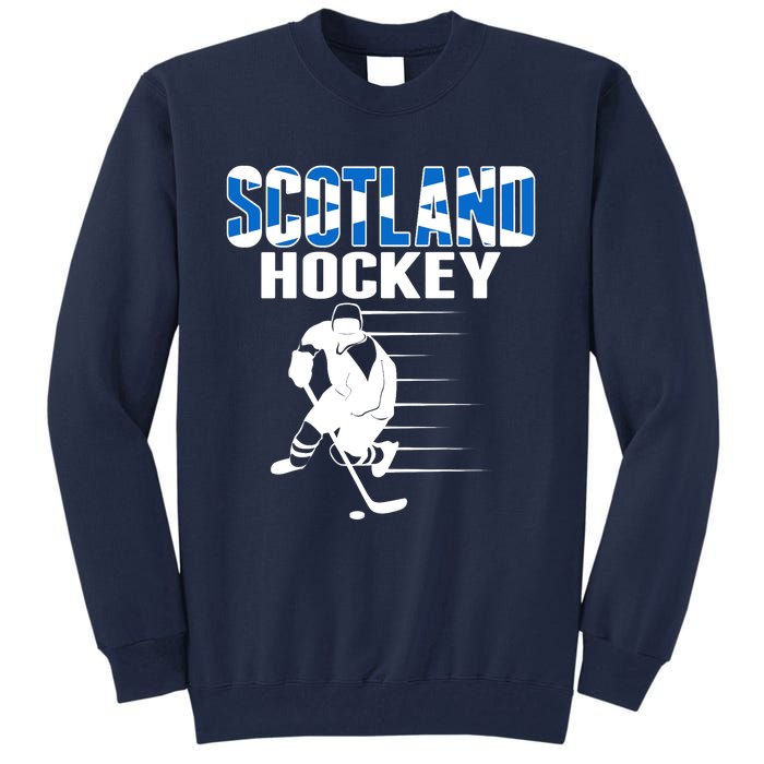 Scotland Ice Hockey Lovers Jersey Scottish Hockey Team Fans Premium Tall Sweatshirt