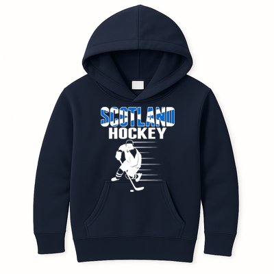Scotland Ice Hockey Lovers Jersey Scottish Hockey Team Fans Premium Kids Hoodie