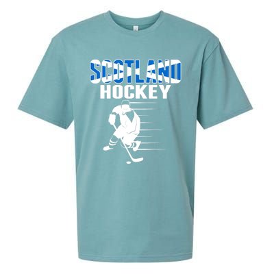 Scotland Ice Hockey Lovers Jersey Scottish Hockey Team Fans Premium Sueded Cloud Jersey T-Shirt