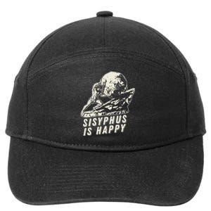 Sisyphus Is Happy Cool Sisyphus 7-Panel Snapback Hat