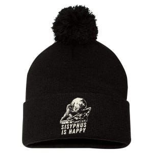 Sisyphus Is Happy Cool Sisyphus Pom Pom 12in Knit Beanie