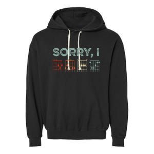 Sorry Idgaf Hidden Message Guitar Chords Music Note Garment-Dyed Fleece Hoodie