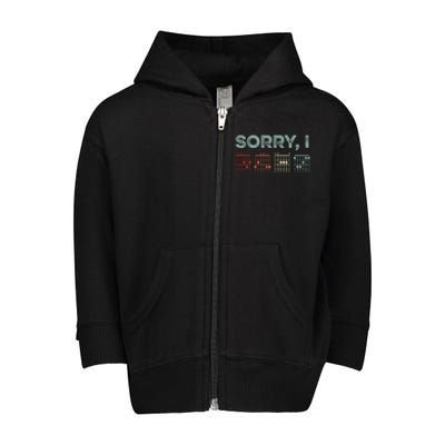 Sorry Idgaf Hidden Message Guitar Chords Music Note Toddler Zip Fleece Hoodie