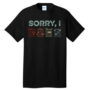 Sorry Idgaf Hidden Message Guitar Chords Music Note Tall T-Shirt