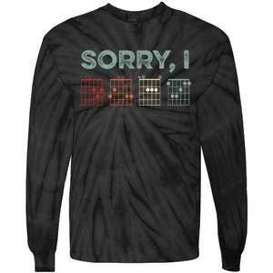 Sorry Idgaf Hidden Message Guitar Chords Music Note Tie-Dye Long Sleeve Shirt