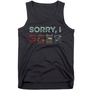 Sorry Idgaf Hidden Message Guitar Chords Music Note Tank Top