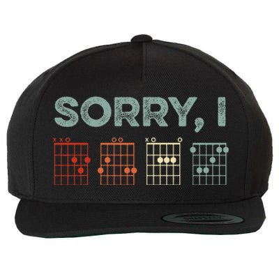 Sorry Idgaf Hidden Message Guitar Chords Music Note Wool Snapback Cap