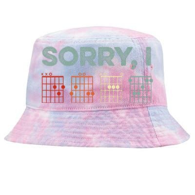 Sorry Idgaf Hidden Message Guitar Chords Music Note Tie-Dyed Bucket Hat