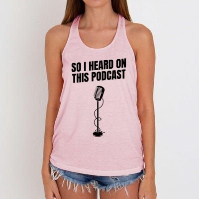 So I Heard On This Podcast Women's Knotted Racerback Tank