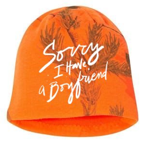 Sorry I Have A Boyfriend Great Gift Hot Girl's Funny Not Dating Funny Gift Kati - Camo Knit Beanie