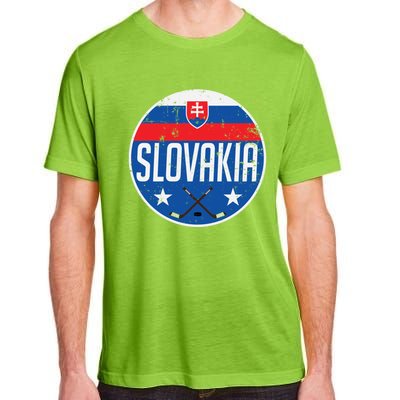 Slovakia Ice Hockey Flag Jersey Supporter Fan Gift Adult ChromaSoft Performance T-Shirt