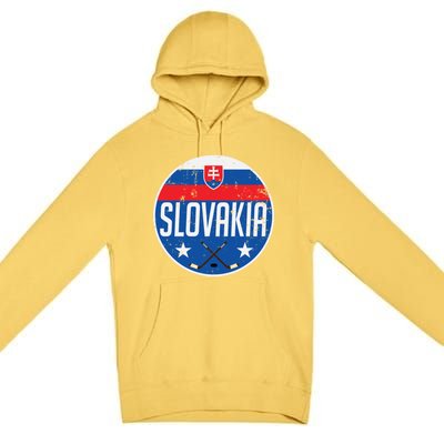 Slovakia Ice Hockey Flag Jersey Supporter Fan Gift Premium Pullover Hoodie