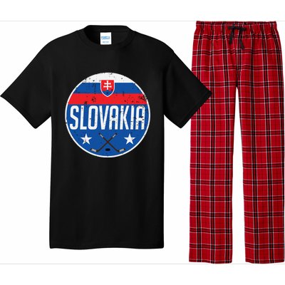 Slovakia Ice Hockey Flag Jersey Supporter Fan Gift Pajama Set